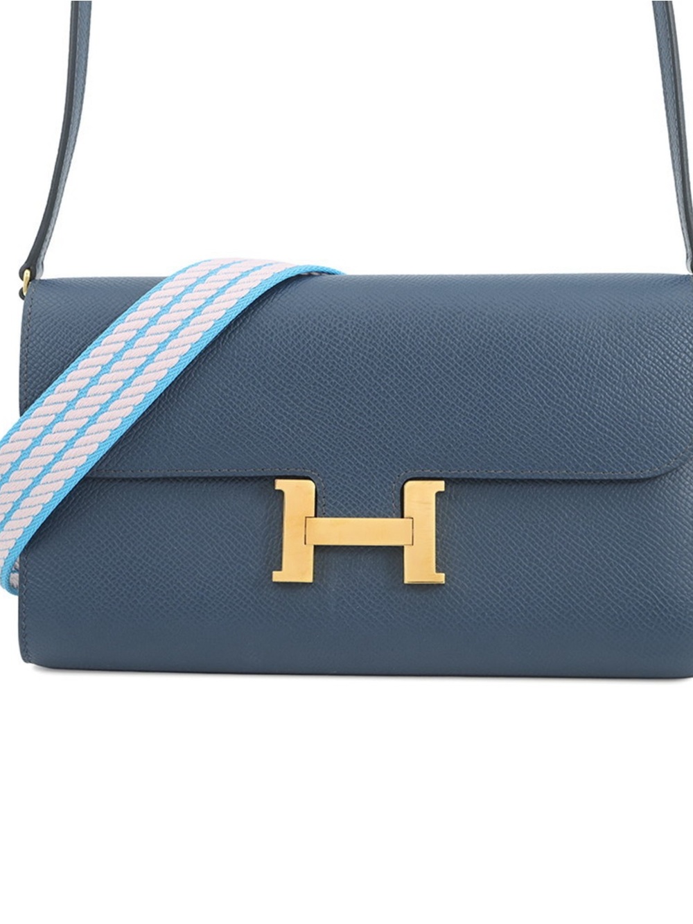 Hermès Constance To Go Shoulder Bag | Bleu Nuit Epsom Leather with Gold Hardware